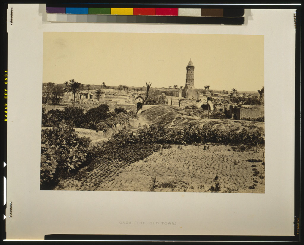 غزة عام 1862 - المصدر: مكتبة الكونغرس 